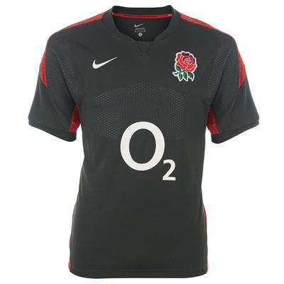 Nike England Rugby Union Away Shirt 2010 Short Sle Anthracite 13 (XLB) Nike England Rugby Union Away Shirt 2010 Short Sle Anthracite 13 (XLB)