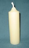100% Beeswax Candles - Set of Four 1 x 4 Solid Pillar Candles in IVORY