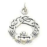 Pendant - Antiqued Silver Irish Celtic Claddagh Pendant Charm