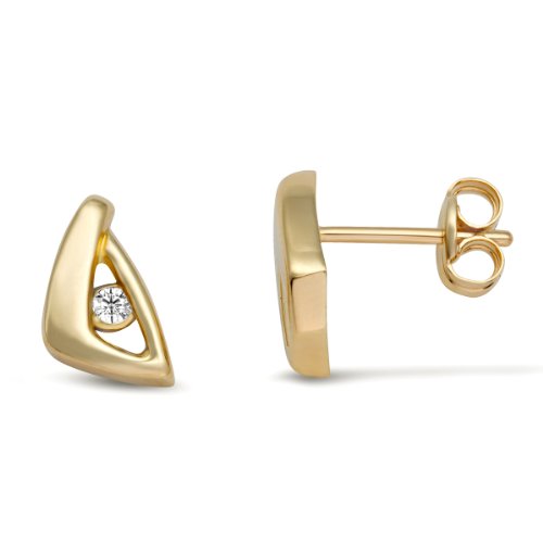 Miore Damen-Ohrstecker 9 Karat 375 Gelbgold Zirkonia MA956ZE Preisvergleich