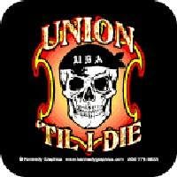 10 Union Til I Die with Skull Hardhat Stickers k19 s49