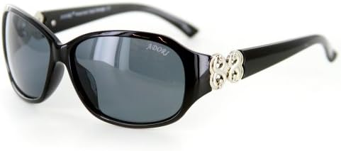"Adori92027" Elegant Polarized Sunglasses (Black w/ Smoke Lens)