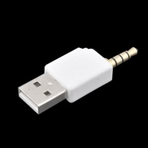White 3.5mm to USB Data Sync and Power Charging Adapter for iPod 1 GEN Shuffle White 3.5mm to USB Data Sync and Power Charging Adapter for iPod 1 GEN Shuffle
