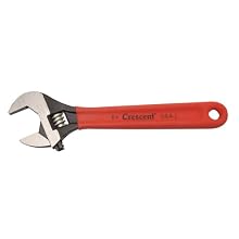 Crescent AT18CV 8-Inch Adjustable Wrench Cushion Grip, Black Phosphate Finish