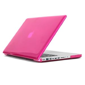 Speck Products See Thru Hard Shell Case for 15-inch MacBook Aluminum Unibody/Black Keyboard MB15AU-SEE-PNK-D (Pink) – Does Not Fit White Macbook