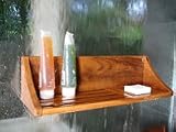 Solid Teak Shower Shelf- Suction Self Hanging