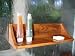 Solid Teak Shower Shelf- Suction Self Hanging