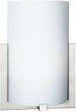 Bow Contemporary Satin Nickel Wall Sconce - 8.5 inches wide