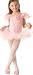 POPATU - Pink Baroque Inspired Dance Dress with V-shaped lace and shoulder covers.