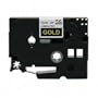 Brother� P-Touch� TZ Standard Adhesive Laminated Labeling Tape, 1/2w, Gold on Black