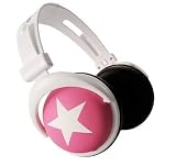Stylish Headphone Star Pink White