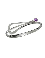 Ed Levin, Lady Slipper Bracelet, Amethyst, .925 Sterling Silver & 14K Gold, Sizes S - L
