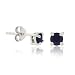 Sterling Silver .925 Genuine Sapphire Stone Prong 4mm Small Stud Earrings