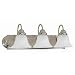 Nuvo 60/321 Three Light 24-Inch Vanity Light with Alabaster Glass, Brushed Nickel