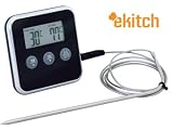 Produkt-Bild: eKitch digitales Lebensmittelthermometer Bratenthermometer und Timer - tolles Ger&auml;t f&uuml;rs Backen, Kochen und Braten