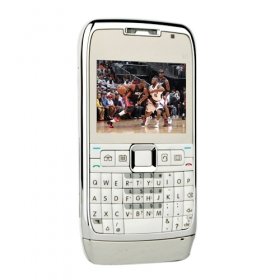 e71 quad style bande double carte Bluetooth à double caméra de téléphone portable blanc