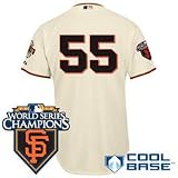 MLB Men's San Francisco Giants Tim Lincecum Six Button Cool Base Authentic Home Jersey (Ivory, 40/Medium)