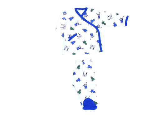 Under The Nile Side Snap Layette Set, King Print, New Born-3 Months