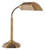 OTT-LITE Alexander Brass Energy Saving Gooseneck Desk Lamp