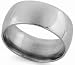 Platinum Domed Comfort-Fit Wedding Band with Polished Finish, 8mm Wide