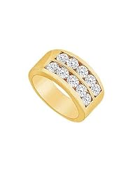Diamond Row Ring 14K Yellow Gold - 2.00 CT Diamonds