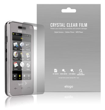 elago Crystal Clear Screen Protection Film for Samsung M800 Instinct + microfiber cloth