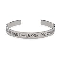 I Can Do All Things Through Christ Psalm Cuff Bracelet