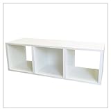 IMAGE OF Eco Friendly 3 Cubby Storage Bench - White
