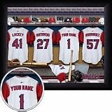 Los Angeles Angels of Anaheim MLB Customized Locker Room 11 x 14 Photograph - Black Frame