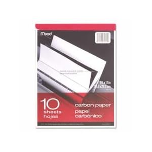 Mead Products - Carbon Paper Tablet 8-1/2"x11" Black Carbon - Sold as 1 EA - Carbon Paper Tablet contains black carbon mill finish paper.