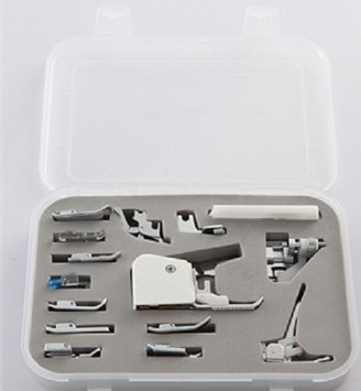SMB Always 15 pc Sewing Machine Presser/Walking Feet Kit for the Brother, Babylock, New Home, Janome, Elna, Toyata, Singer, Elna, Simplicity, Necchi, New Home, Kenmore, White