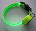Fashionable Flashing Nylon Dog Collar with Green LED Lights, Multi-Function, Large Fashionable Flashing Nylon Dog Collar with Green LED Lights, Multi-Function, Large