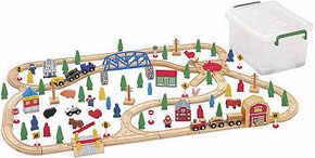 31fTk7QLIYL Maxim Wooden Train Set in Tub