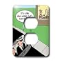 Rich Diesslins Funny Society Cartoons - Illegal Downloading of Music - Light Switch Covers - 2 plug outlet cover