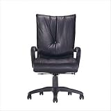Glove Highback Leather Executive Chair Leather: Rally - Black, Base: Polished Aluminum