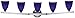 Sydney - 5-Light Mania Glass Vanity - Chrome Finish - Cobalt Glass Shade
