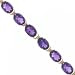 Ladies 10KT Yellow Gold Tennis Bracelet Oval Amethyst