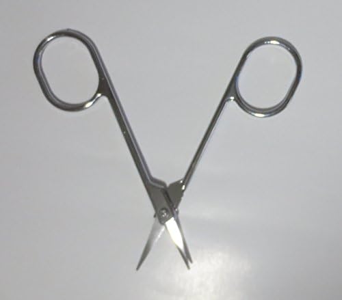 Stainless Steel Advanced Germ-resistant Eyebrow Mustache Facial Nose Ear Hair Curved Edge Scissor