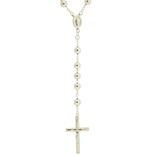 Stainless Steel Rosary 8mm Necklace
