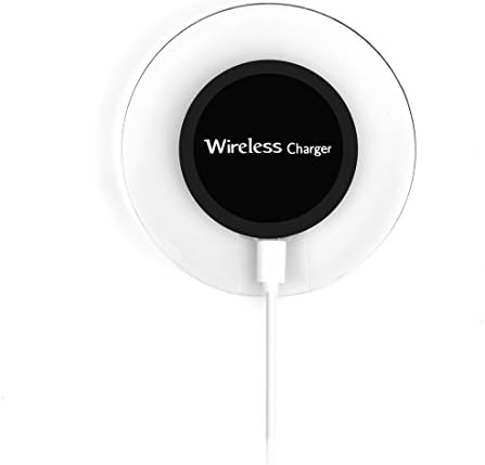 ZOER Qi Wireless Charger Transparent Wireless Charging Pad for Samsung Galaxy S6/S6 Edge Plus/S6 Edge/Note5,Nexus4 5 6 7,HTC 8X HTC Droid DNA,LG G3 G2 Optimus Vu2,Nokia Lumia 920 (Black)