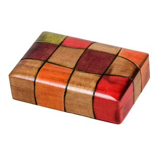 Art Nouveau Kandinsky Squares Linden Wood Box