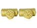 Mustard Yellow Silk Knot Log Cufflinks with Presentation Box