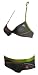 Adidas Damen Bikini Neckholder Strandbikini Badebekleidung Strandbekleidung Oberteil Panty Hotpants schwimmen gepunktet Frauen Grün Größe Gr. 34 S