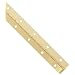 Steel Continuous Hinge With Holes, Brass Pre-Plated Finish