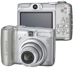 Canon PowerShot A580 8MP Digital Camera with 4x Optical Zoom