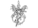 Produkt-Bild: Anh&auml;nger Elfe 23 x 35mm Silber Schmuck Elfen Fantasy