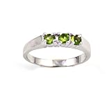 Sterling Silver Baby Ring with Peridot CZ - Sizes: 1-4