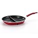 Rachael Ray Porcelain Enamel II Nonstick Divided Skillet, 12-Inch, Red