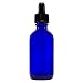 Cobalt Blue Glass Bottles with Droppers 2 Oz - 12 Per Package
