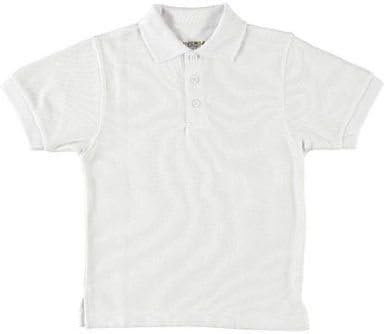 Unisex Boys Girls Short Sleeve Pique Polo Shirt w/Stain Release by Univ- Sku:Staniu838WHT10; Color:WHITE; Size:10 10